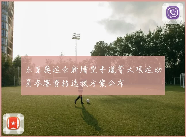 东京奥运会新增空手道等大项运动员参赛资格选拔方案公布